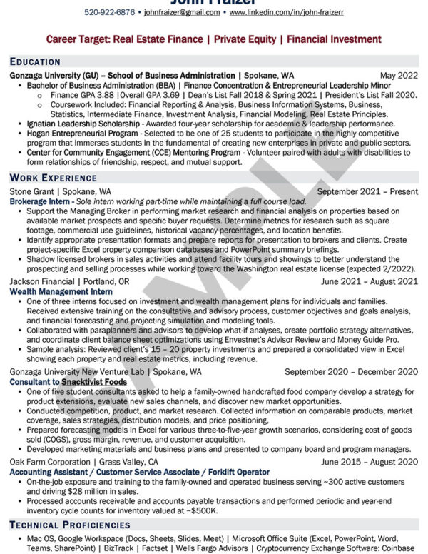 Sample Resume